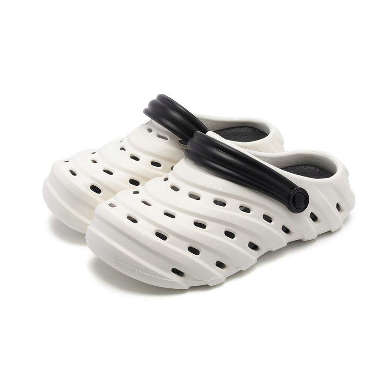 2025 nuevo estilo de suela gruesa moda juvenil transpirable playa con agujeros zapatos casuales de eva para hombre comercio exterior al por mayor transfronterizo