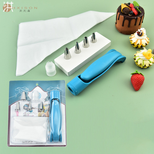 New squeeze cream decorating gun set decorating assistant with decorating nozzle cream bag baking tool decorating pen