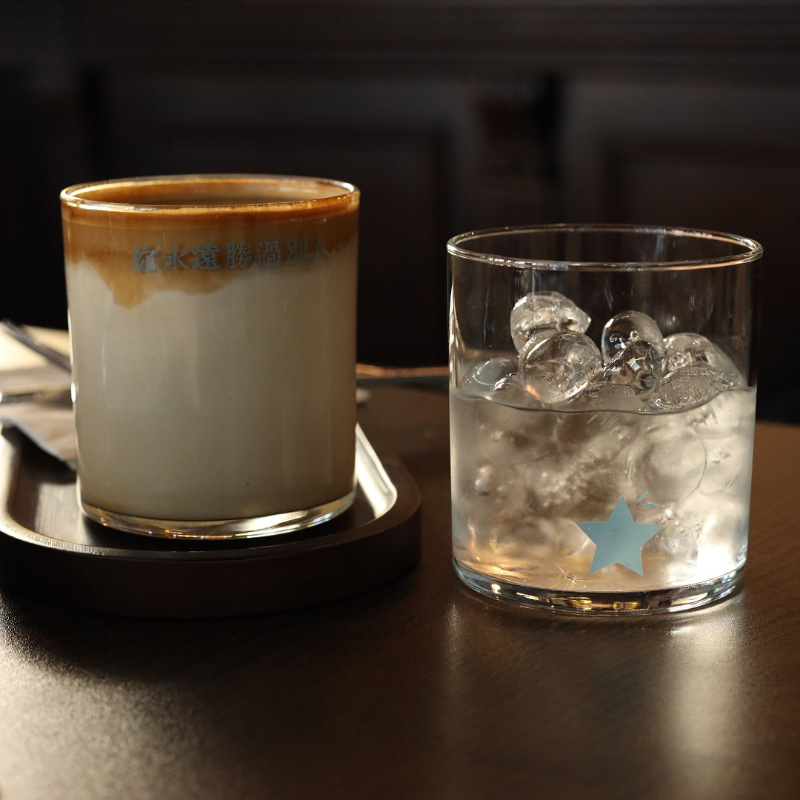 ins简约大容量美式咖啡杯 高级感文艺喝水杯耐高温果汁牛奶杯子|undefined