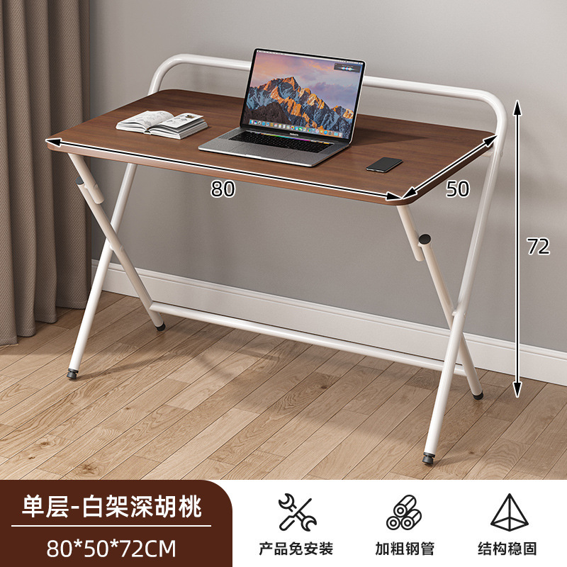 Mesa de computadora plegable, escritorio de escritorio plegable