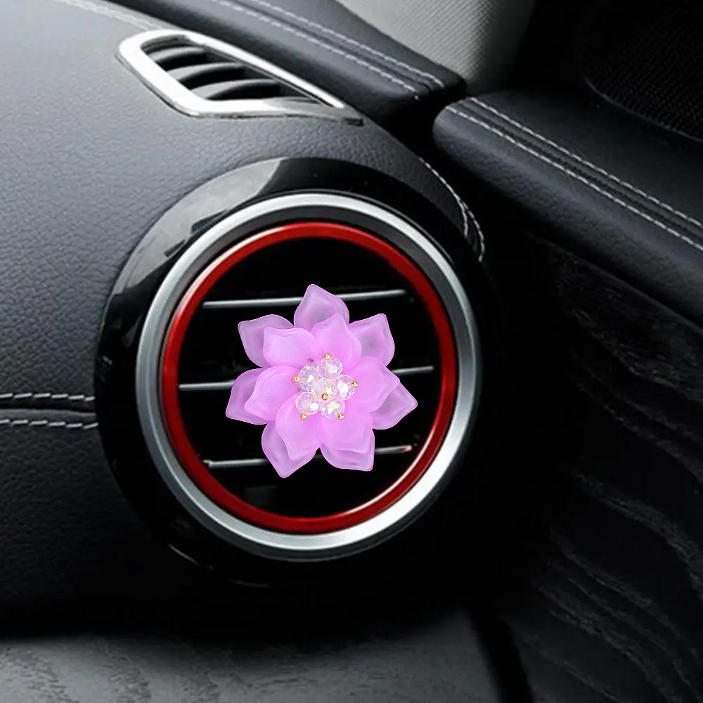 Salida de aire acondicionado de aromaterapia de coche, flor de loto creativa, decoración de fragancias de coche, celebridad de Internet, perfume de coche, decoración de mujer