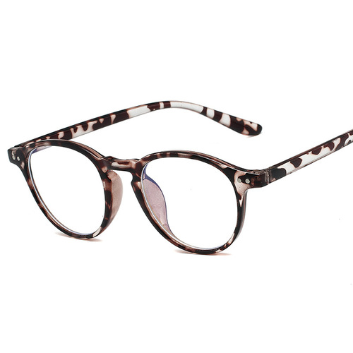 New tr90 anti-blue light glasses 2318 men and women retro flat glasses cross-border round frame plain computer goggles