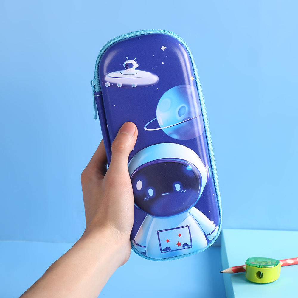 Caja de papelería de dibujos animados, niños lindos, estudiantes, niños y niñas, bolsa de papelería, caja de lápices de gran capacidad, bolsa de lápices tridimensional al por mayor