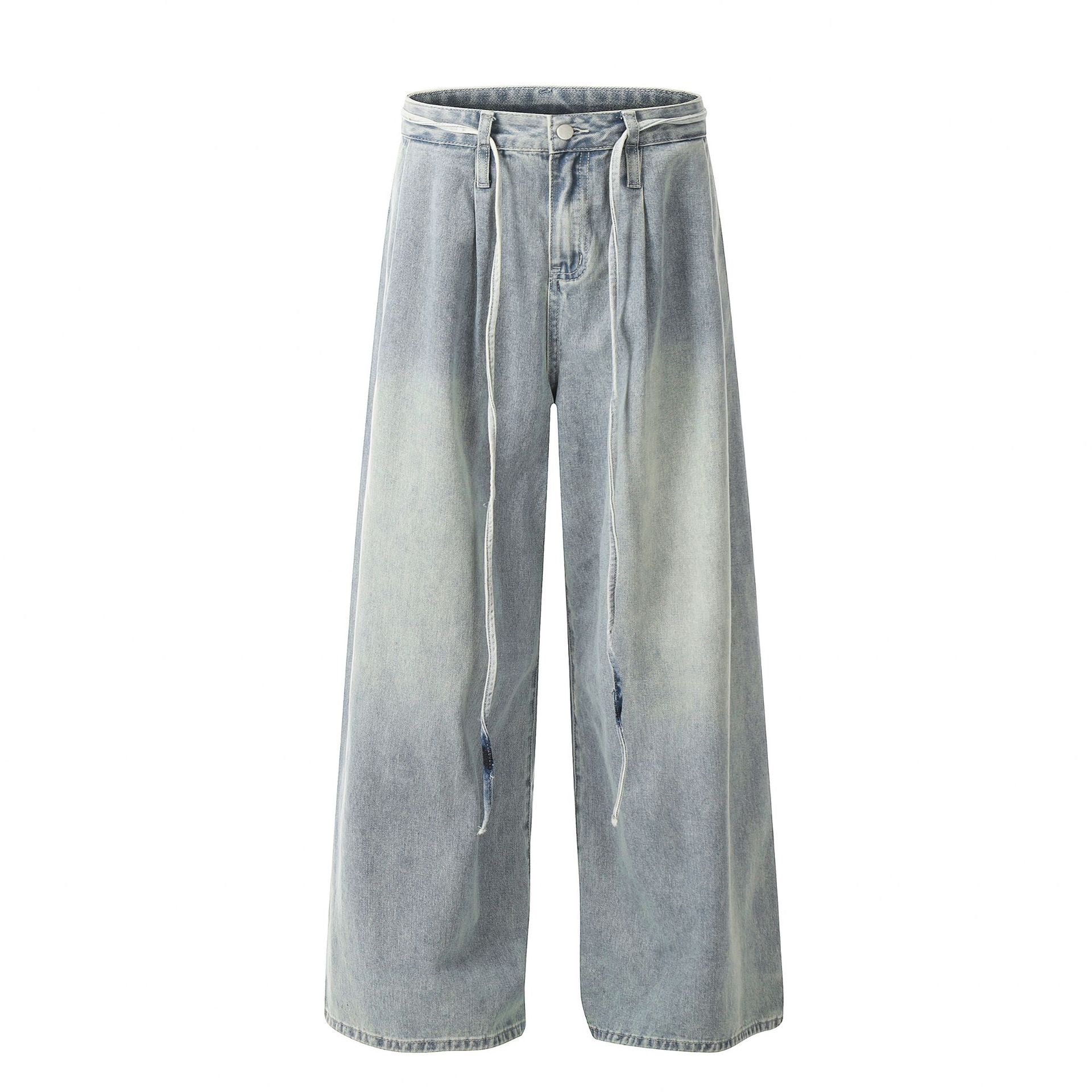 Jeans personalizados pantalones de comercio exterior transfronterizo para dibujar muestras personalizadas OEM fábrica de prendas de vestir prueba gratuita