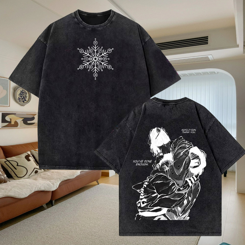 Cross-Border New Style Men's Trendy Versatile Patterned Washed T-Shirt Devil Killer Print T-Shirt Y2K Men's Casual Wear Cross-Border New Style Men's Trendy Versatile Patterned Washed T-Shirt Devil Killer Print T-Shirt Y2K Men's Casual Wear