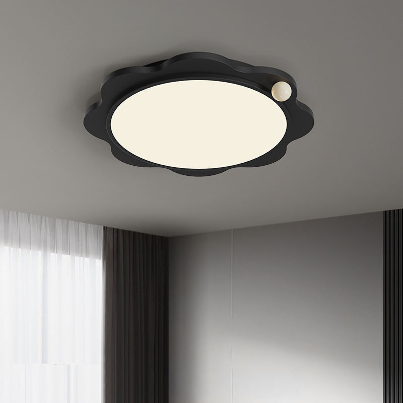 Lámpara de techo minimalista de estilo italiano, luz principal de la sala de estar, luz de la habitación del dormitorio principal de la atmósfera negra, creativa simple y creativa creativa