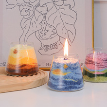 原創可DIY香薰蠟燭沙畫藝術系列fandoos家用卧室清晰手工香氛蠟燭