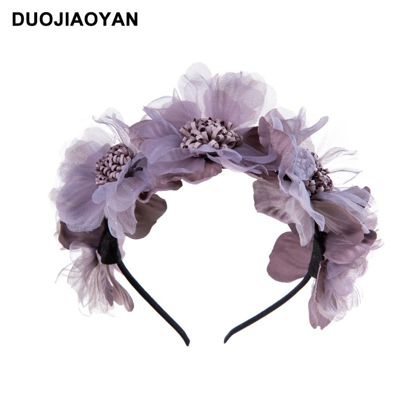 240g Weight Hair Band Hair Accessories Type No Quantity Holiday, Daily Occasion Cloth Material Flower Pattern All Seasons Season Kid'S Gender Cute Style Cute Kid'S Flower Cloth Hair Band 12
