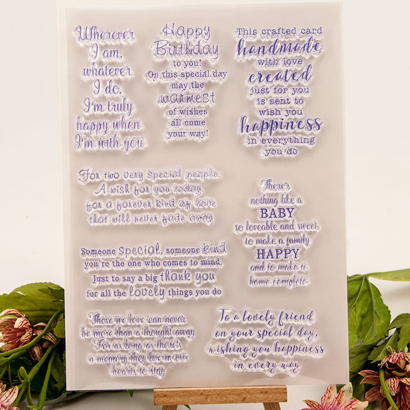 Transparent seal DIY Journal scrapbook finished seal stamp T1598