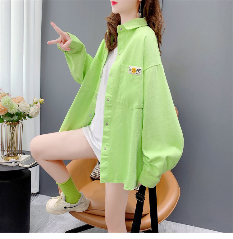 2023新款衬衫女长袖春秋季宽松甜美学院风显瘦透气过臀下半身失踪详情4