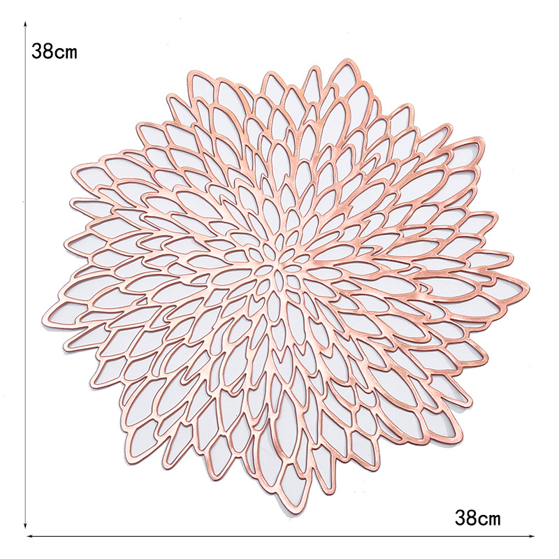 Transfronterizo nuevo Furong flor esterilla de PVC esterilla de aislamiento térmico europea estampado al por mayor esterilla de mesa impermeable decoración de restaurante occidental