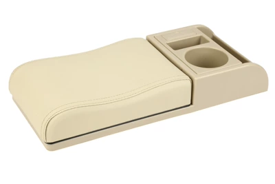Armrest box — heightening sleeve interior modification - super-thousand-leather-universal-additional-cover-curved-surface-model-beige