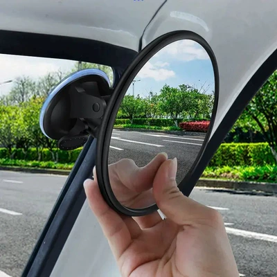 【Available for delivery in Xinjiang】Small round mirror for electric tricycles, suction cup rearview mirror for agricultural vehicles, wide-angle reflector