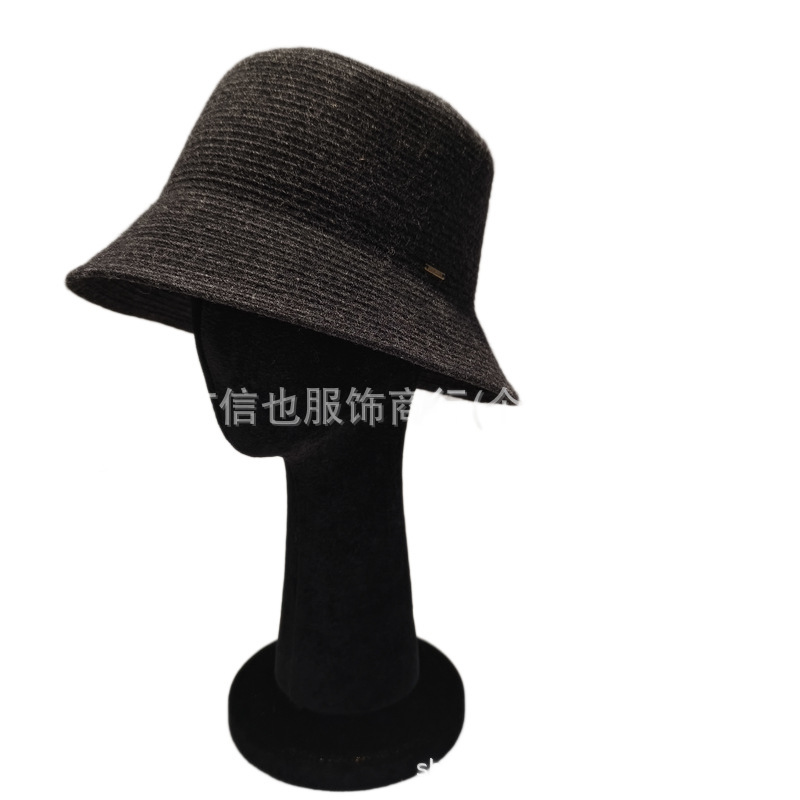 砖柜100%羊毛水桶帽渔夫帽时尚可折叠礼帽保暖防风防寒柔软针织帽|undefined