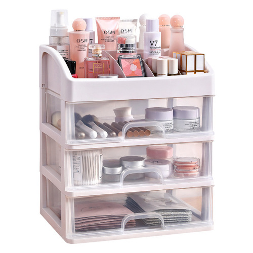 [INS Drawer Desktop Storage Box] Girly Heart Organizing Box Student Dustproof Stationery Cosmetics Storage Rack