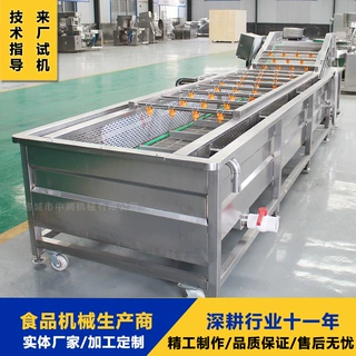 大型果蔬气泡清洗机 预制菜清洗加工设备 成套瓜果蔬菜洗菜设备