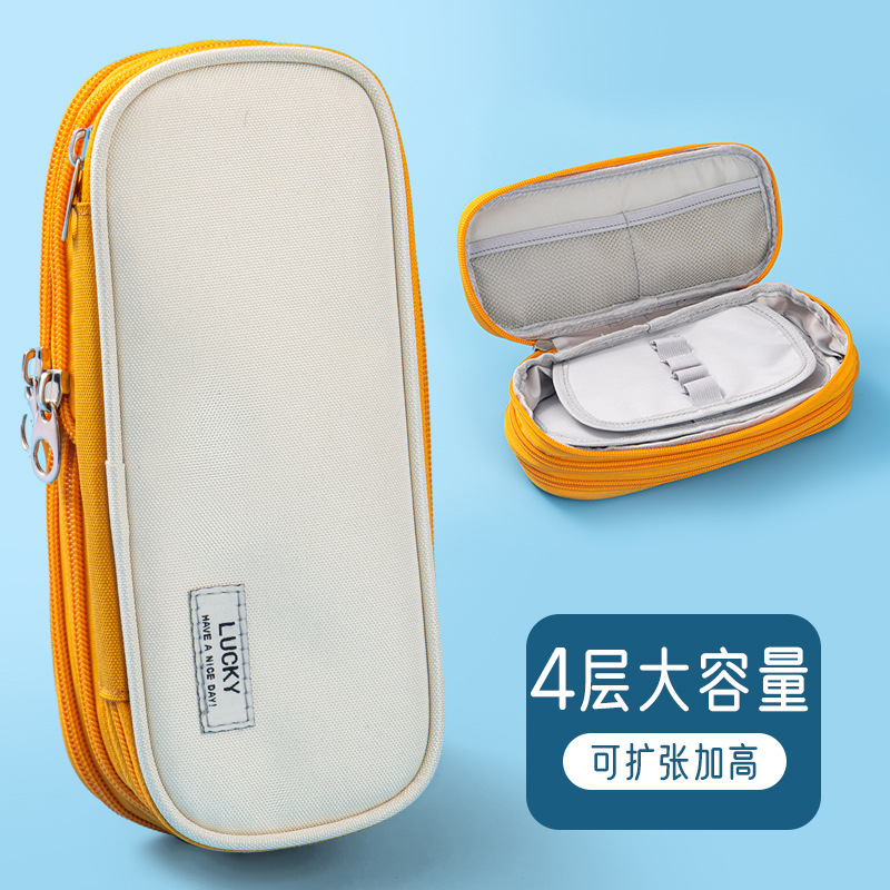 Bolsas de bolígrafo de estudiantes de primaria de alto valor nominal simple caja de papelería de gran capacidad caja de lápiz antisucio bolsas de papelería para niños