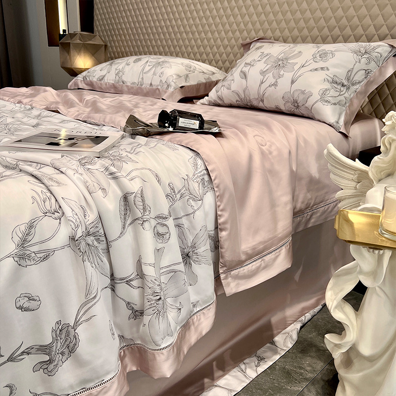High-end imported Tencel Lyocell summer cool blanket with ice silk cool sensation, machine washable air conditioning blanket, summer thin sheet