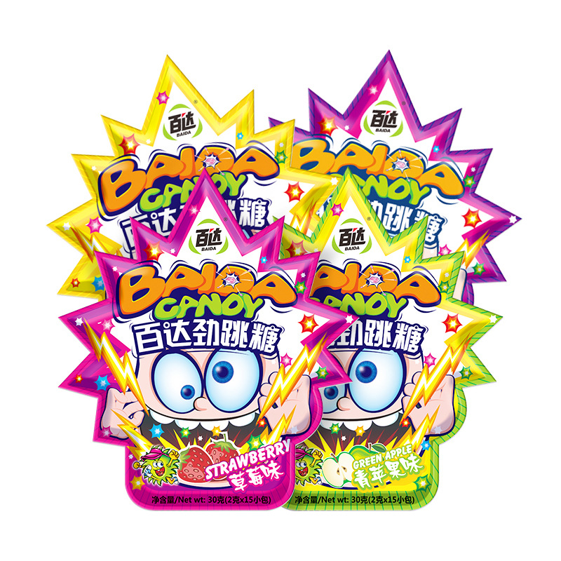 百達勁跳跳糖30g混合味棒棒糖跳跳糖8090懷舊趣味糖果小零食