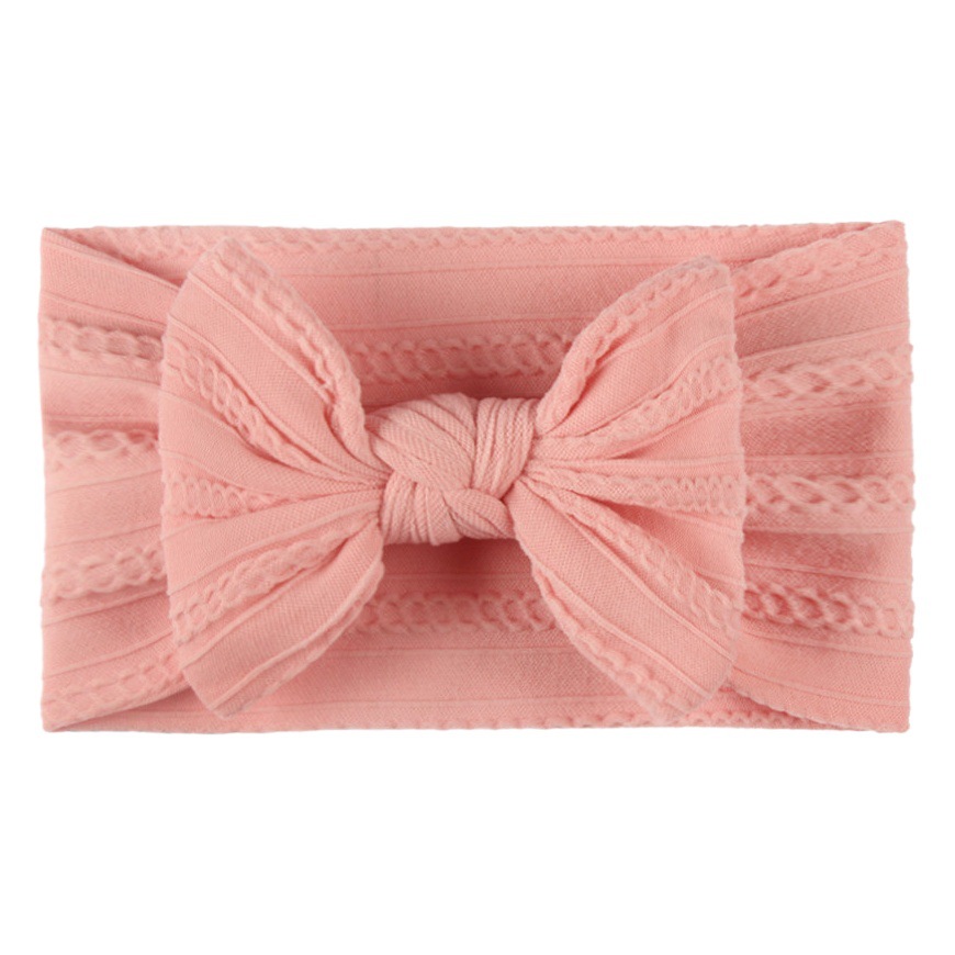 Europa y América nuevo 18-color twist accesorios para el cabello de los niños del bebé arco de nylon no hace daño a la piel amplia pañuelo banda para el pelo del bebé