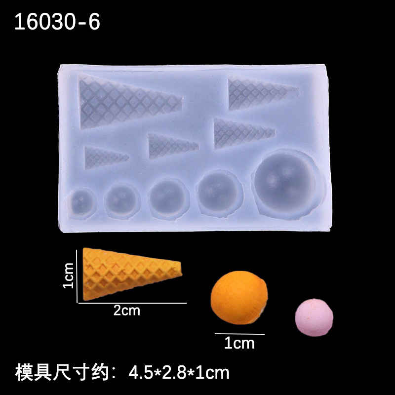 Mini oreo galleta cuerno huevo pastel galleta modelado DIY arcilla alimentos y jugar silicona molde arcilla Decoración