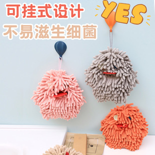 Cartoon monster chenille towel hanging wipe handball hanging creative hand towel wholesale