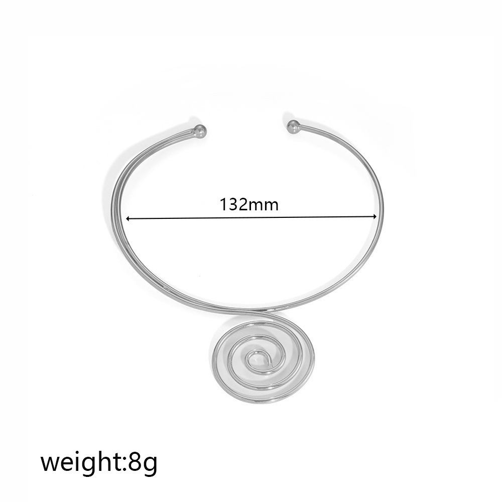 Europa y América sensación de diseño minimalista de acero inoxidable personalidad joyería india collar collar al por mayor