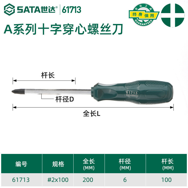 Shida Tools ドライバー 自動車修理専用 クロス型 工業用グレード フラット口 小型トルクスドライバー 62312|undefined