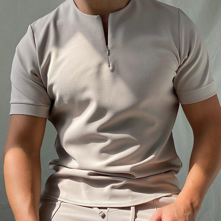 Hommes Couleur Unie Impression Chemise Polo Vêtements Pour Hommes display picture 1
