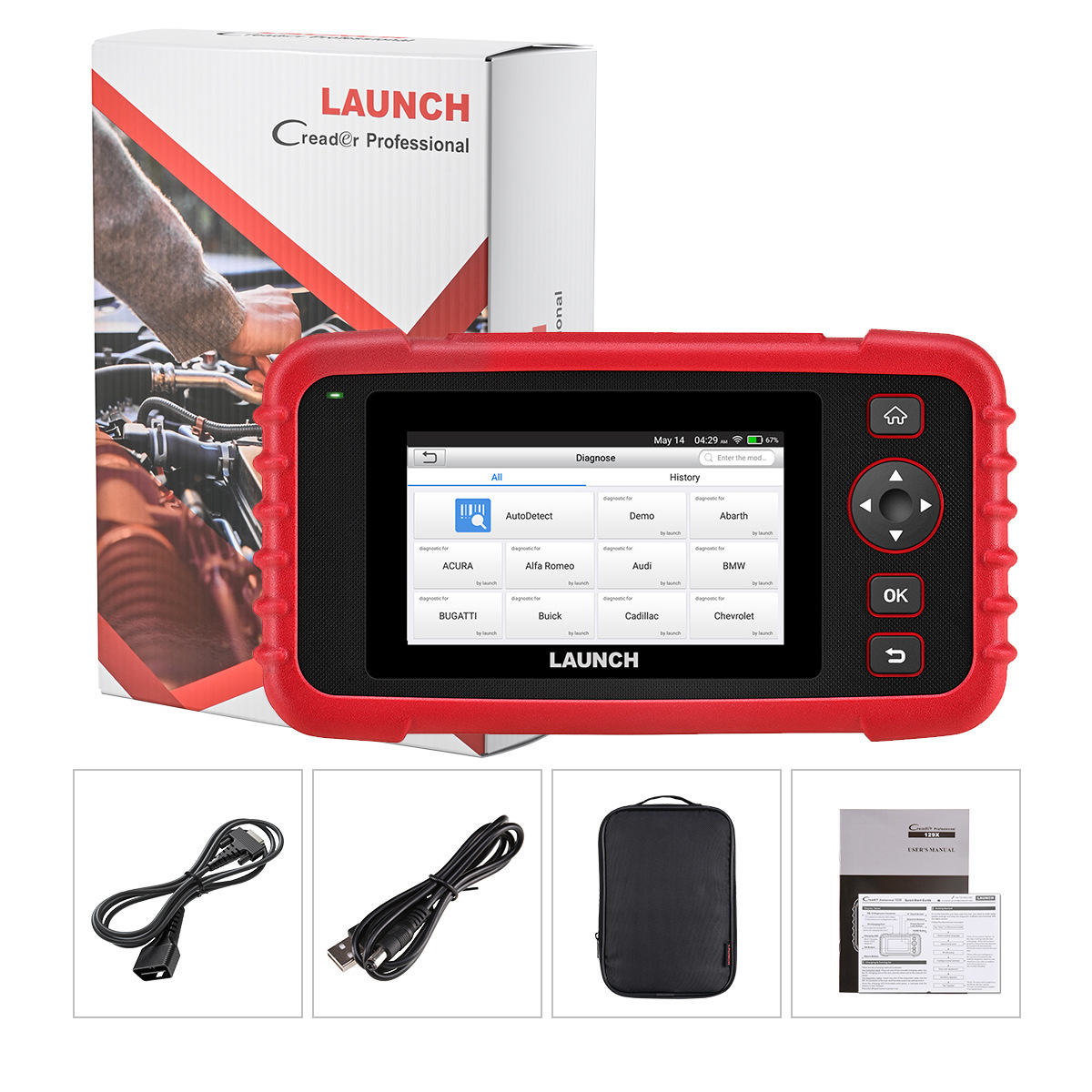 跨境LAUNCHCRP123XOBD2ENGABSSRS变速箱汽车诊断仪OBD2智能诊断