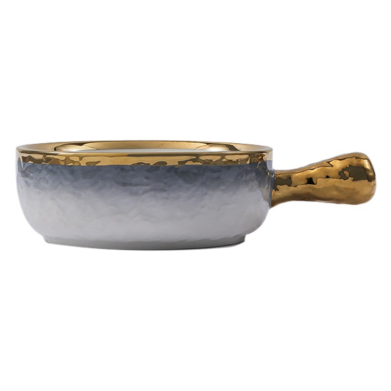 Creativa placa de cerámica de estilo japonés restaurante plato occidental plato de carne plato de desayuno plato doméstico plato de pasta vajilla de oro