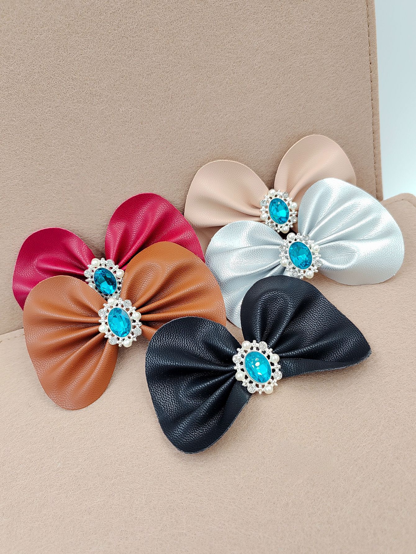 Pu Leather Material Bow Knot Pattern Winter, Summer, Spring Season Women's Gender Bow Knot Shoe Accessories Pu Leather Winter Summer Spring Shoe Buckle