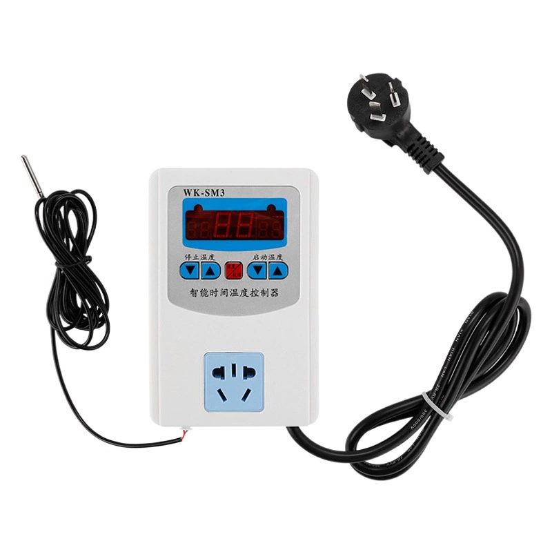 Интеллектуальный регулятор температуры с цифровым дисплеем WK-SM3 электронный регулятор температуры и влажности с розеткой Цифровой Регулируемый индукционный переключатель