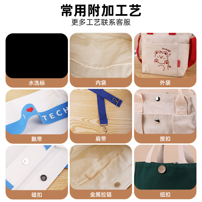 Bolsas de lona portátiles personalizadas tipo de barco bolsas de lona de hombro personalizadas exposiciones empresariales publicidad escuela bolsa de regalo de gran capacidad