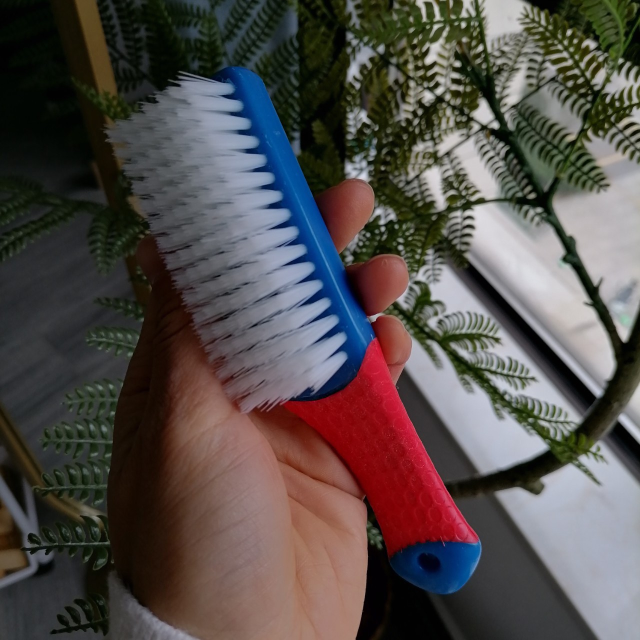 硅胶纳米刷核桃清缝刷提亮清灰刷子打底抗返碱防滑手柄