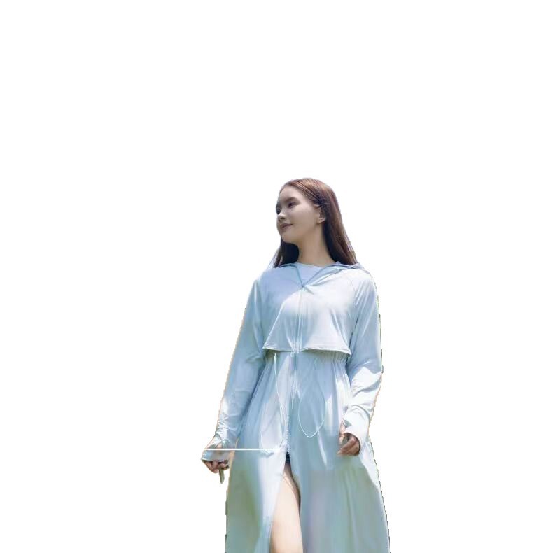 日焼け止め服女性用夏の新作全身長袖紫外線防止アイスシルク日焼け止め服屋外電動自転車ジャケット|undefined