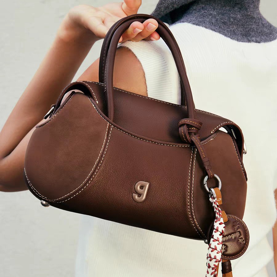 구량 지지 KUNOGIGI 야구 보스턴 가방 중간 디자인 가방 여성 핸드백 크로스 바디 백 새로운