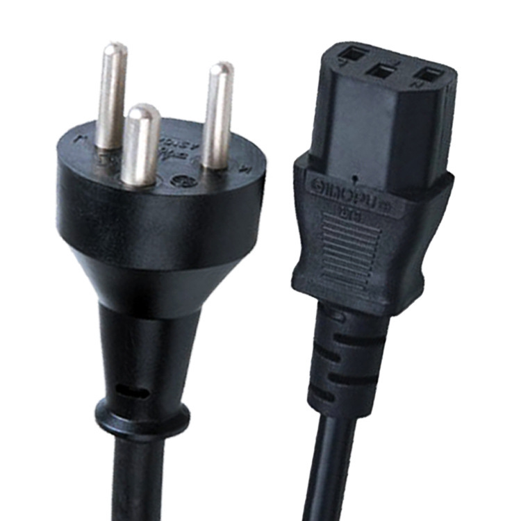 供应三芯丹麦插头电源线 电饭煲插头插座品字尾电线 延长线