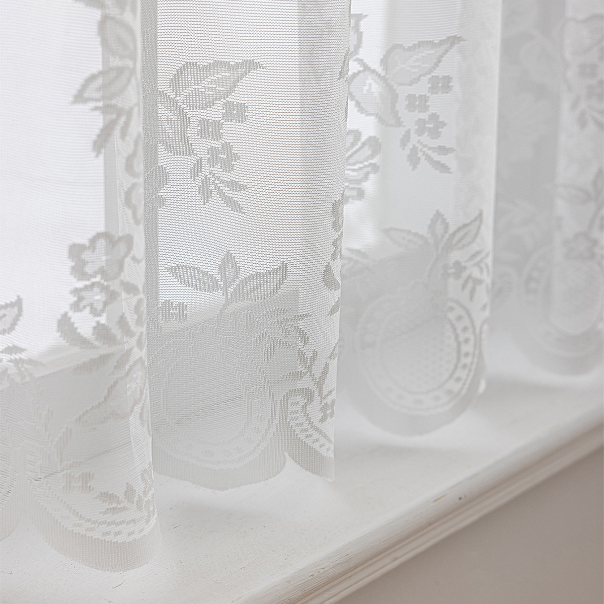 Nuevo estilo transfronterizo de color sólido tejido por urdimbre de encaje cortina corta cortina pequeña sala de estudio de cocina pantalla de ventana semisombreada