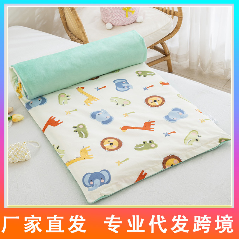 Children's Folding Bed, Cotton Mattress, Kindergarten-Specific Bed Sheet, Nap Mat, Baby Four-Season Baby Pad, Wholesale