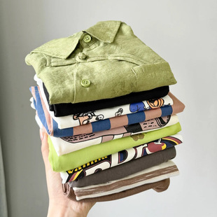 Hey small baoluo millet 25 summer children's T-shirt dress suit miscellaneous brand children's clothing tail goods wholesale