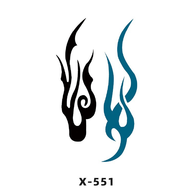 Arco de flor pequeña pegatinas de tatuaje fresco 3D dibujos animados transfronterizo Henna rosa impermeable texto en inglés pegatinas de tatuaje