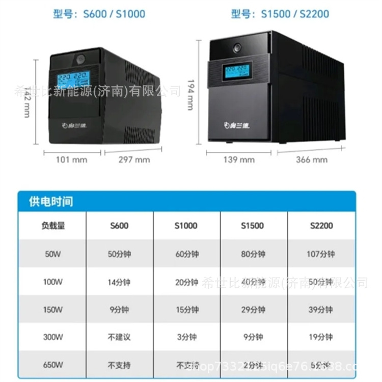 奥兰德S系列UPS电源S1500后备式1500VA900W电脑监控交换机收银机