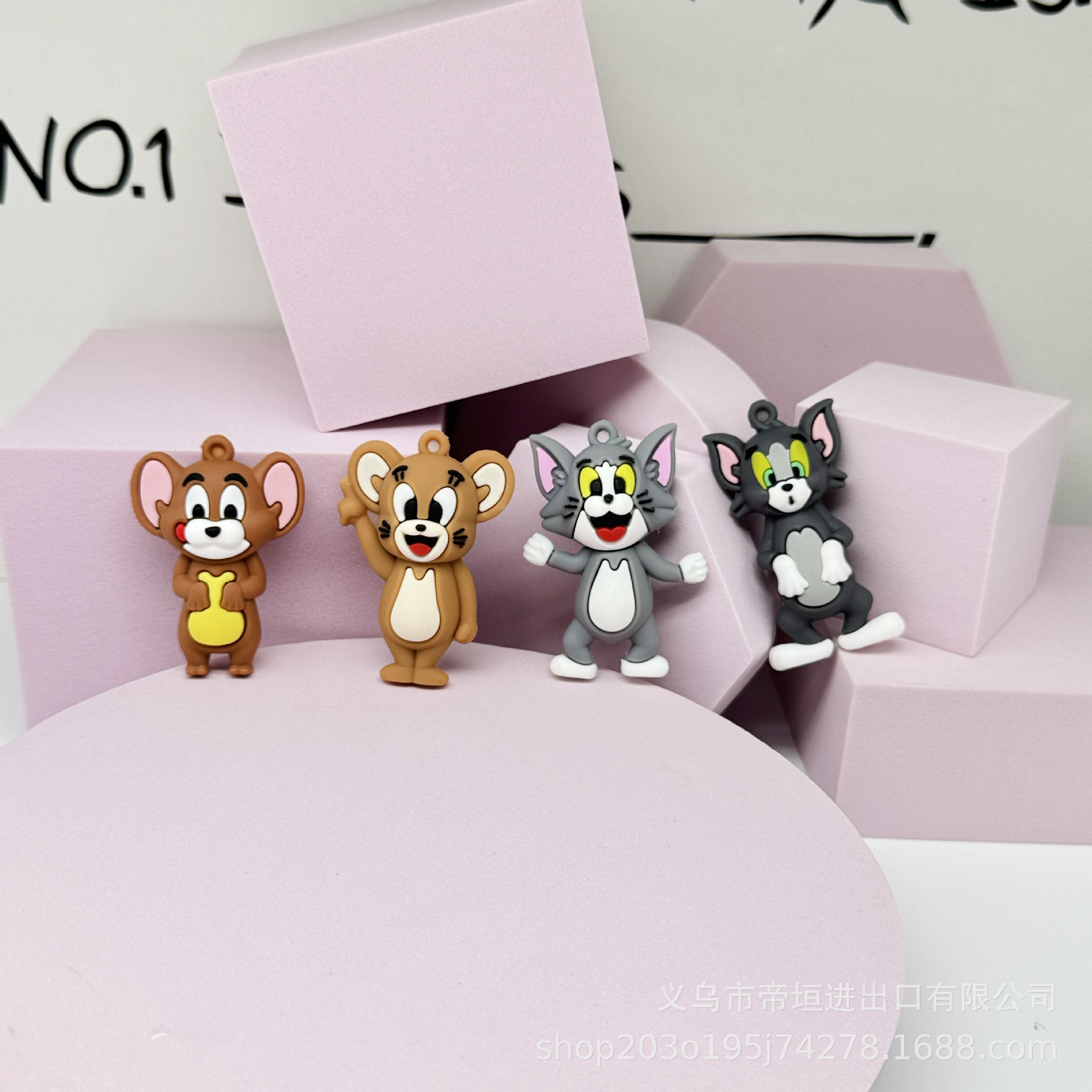 (2개) 새로운 귀여운 톰 고양이 제리 마우스 키 체인 액세서리 장난감 가방 펜던트 선물 DIY 수제