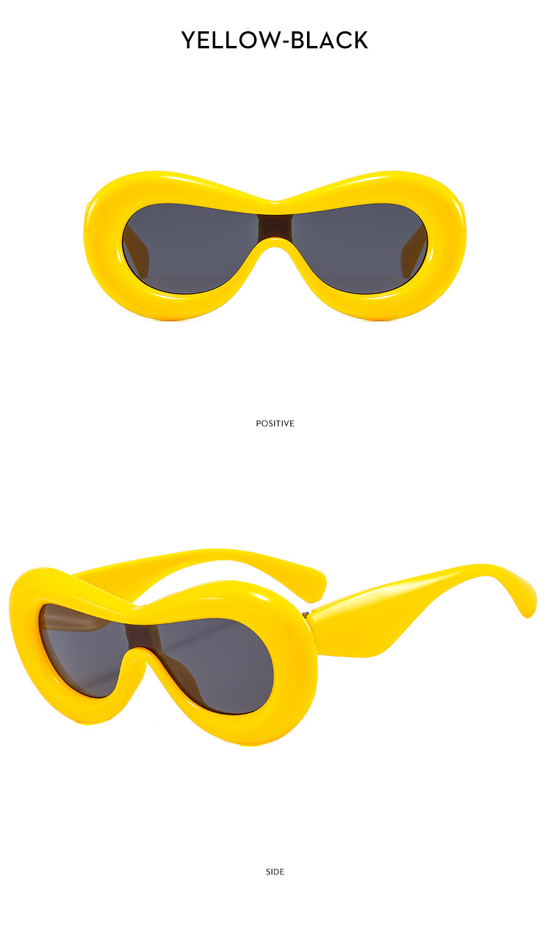 Y2K Spice Girls neue einteilige konkave Form lustige Blase dreidimensionale stilvolle Sonnenbrille bonbonfarbene Sonnenbrille_voghion.com