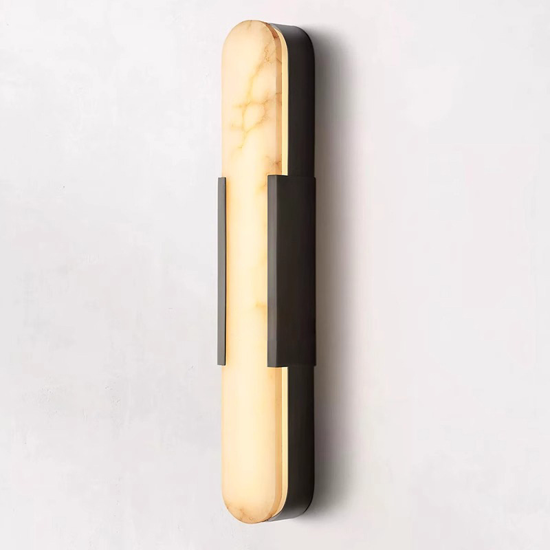 Lámpara de pared de mármol natural española simple y moderna, lámpara Zhongshan, lámpara de diseño para sala de estar, pasillo, dormitorio, lámpara de noche