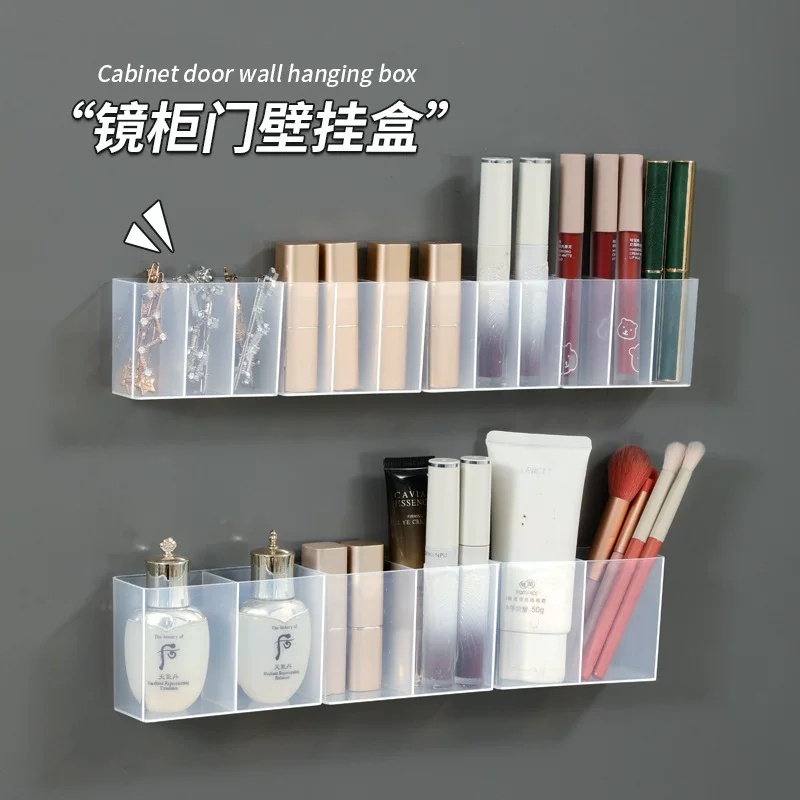 Lipstick, storage box, curlers for eyebrows, scissors, eyebrow pencil, brush, storage system