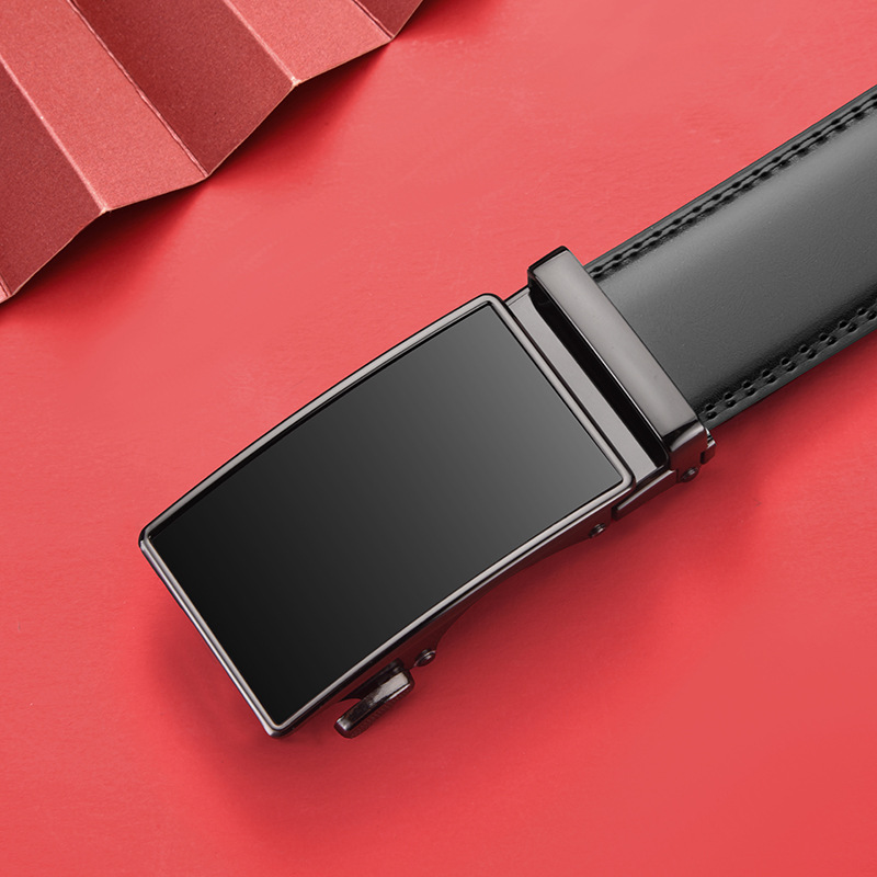 High-end Leather Belt Men's Waist Belt Automatic Buckle Genuine Leather Belt Casual Business Men's Trousers Belt Customizable LOGO Export Style