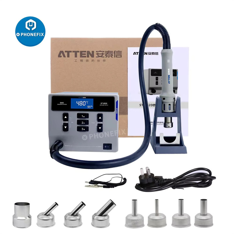 原装ATTEN安泰信ST-862D热风枪 工业数显休眠恒温可调温手机维修
