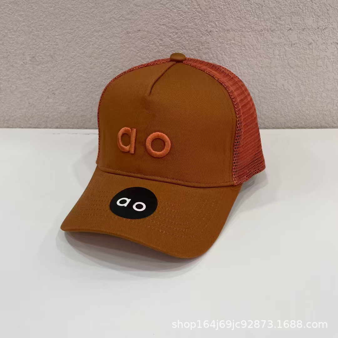 La nueva gorra de béisbol de malla alo bordado sombrero de techo rígido gorra de visera marca de moda sombrero de protección solar casual transpirable